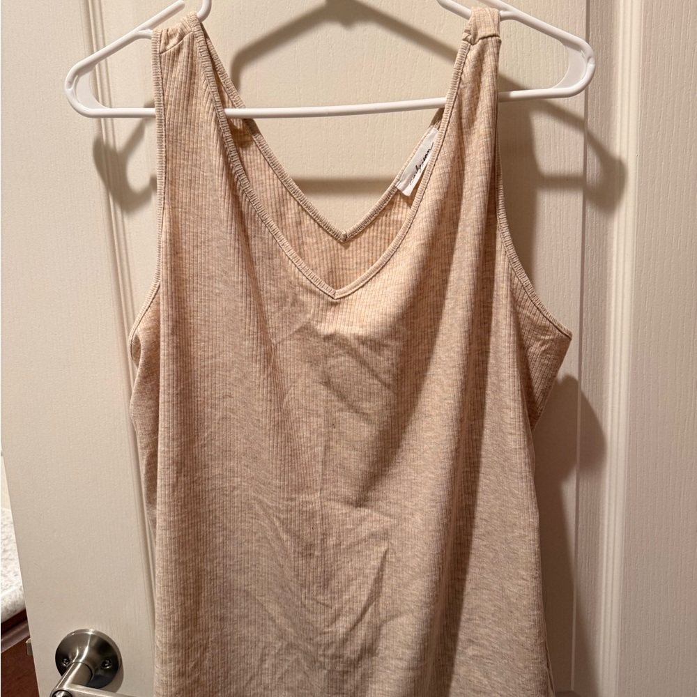 CJLA ribbed tank oatmeal